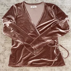 Madewell Velvet Wrap Top